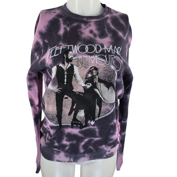 Fleetwood Mac Rumors Purple/Pink Tie Dye Winter Warm Sweatshirt S - Picture 1 of 4